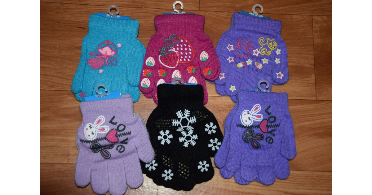 Dětské pletené rukavice vel.2-5 let -12cm