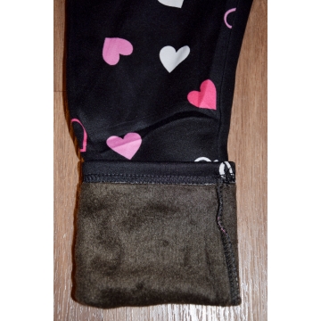 Dívčí zateplené legíny s kožíškem | Bambusové termo legíny