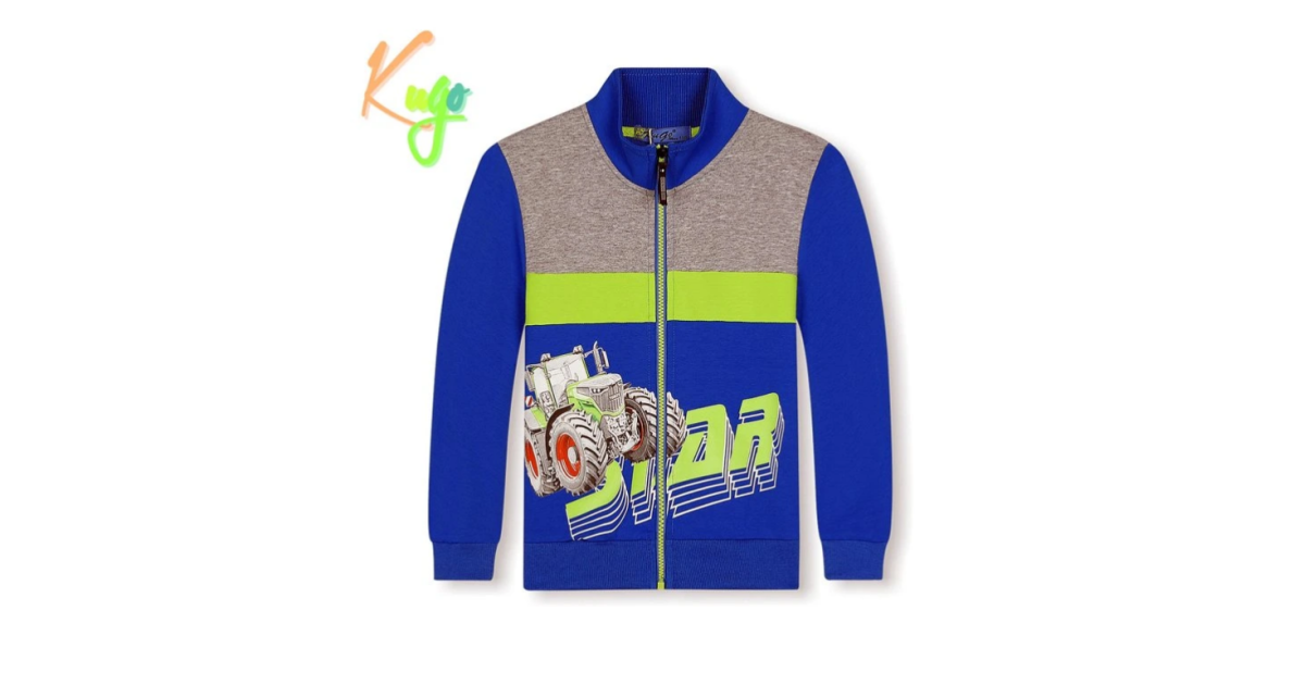 Chlapecká tepláková mikina s traktorem – svítí ve tmě