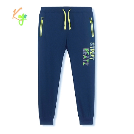 Chlapecké tepláky s reflexními prvky, bavlněný materiál, zipové kapsy