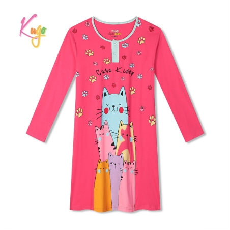 Dětská noční košile bavlněná s kočičkami | Pro holčičky