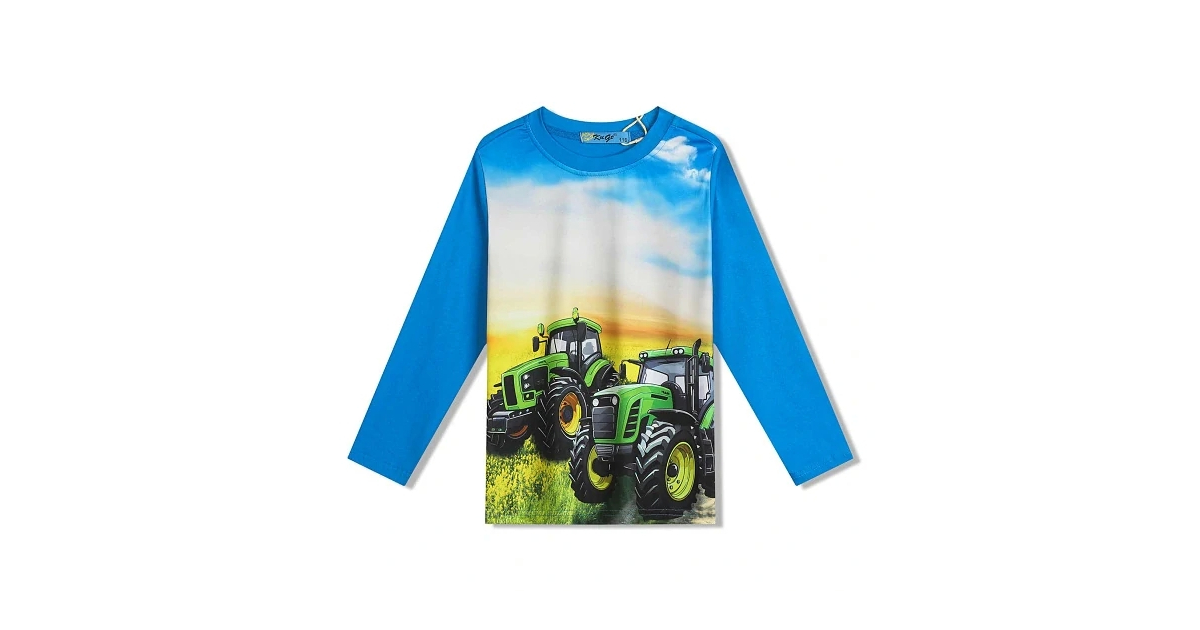 Chlapecké tričko TRAKTOR Kugo dl.rukáv  modré FM7071