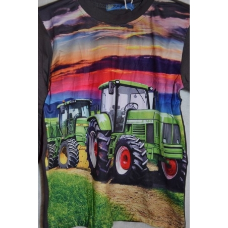 Chlapecké tričko TRAKTOR Kugo dlouhý rukáv FM7071 hnědá