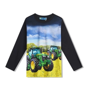 Chlapecké tričko TRAKTOR Kugo dlouhý rukáv FM7071 tm.modré