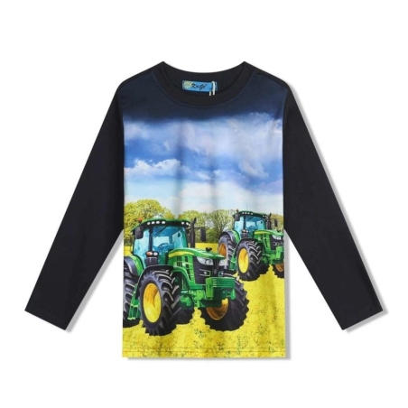 Chlapecké tričko TRAKTOR Kugo dlouhý rukáv FM7071 tm.modré