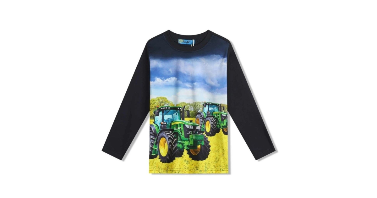 Chlapecké tričko TRAKTOR Kugo dlouhý rukáv FM7071 tm.modré