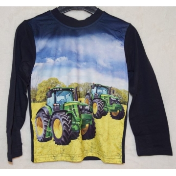 Chlapecké tričko TRAKTOR Kugo dlouhý rukáv FM7071 tm.modré