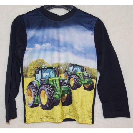 Chlapecké tričko TRAKTOR Kugo dlouhý rukáv FM7071 tm.modré