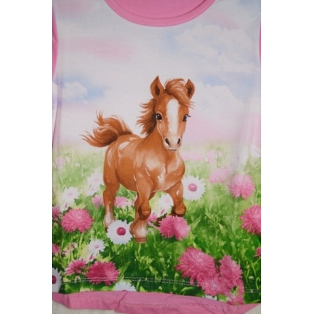 Dívčí tričko Kugo koníček - hříbě růžová DT9360