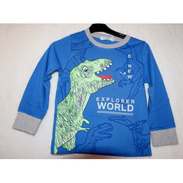 Chlapecké pyžamo DINOSAURUS KUGO MP3830  modro/ šedé
