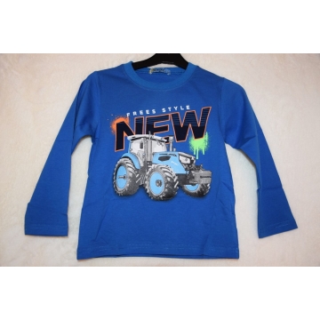 Chlapecké tričko dlouhý rukáv TRAKTOR Kugo modré