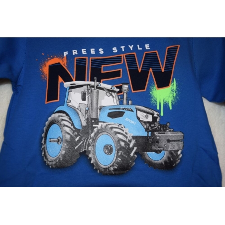 Chlapecké tričko dlouhý rukáv TRAKTOR Kugo modré