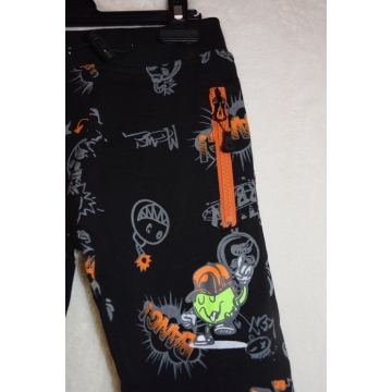 Chlapecké tepláky Kugo FT6021 černá / oranžový zip