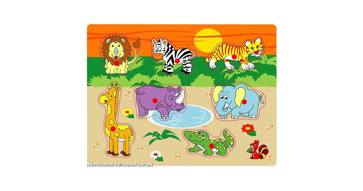 Vkládačka - dřevěná - ZOO