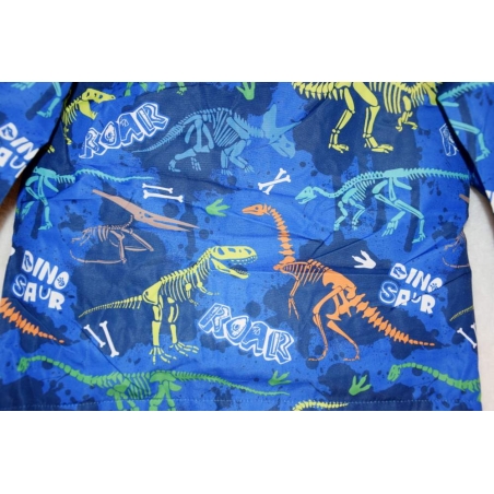 Chlapecká šusťáková bunda zateplená s dinosaury na jaro a podzim