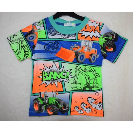 Chlapecké tričko Kugo krátký rukáv traktor zelená