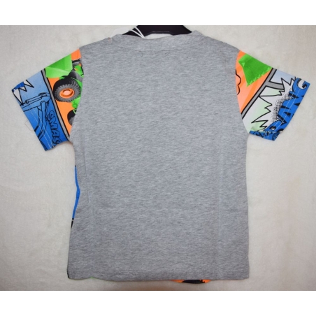 Chlapecké tričko Kugo krátký rukáv traktor šedé