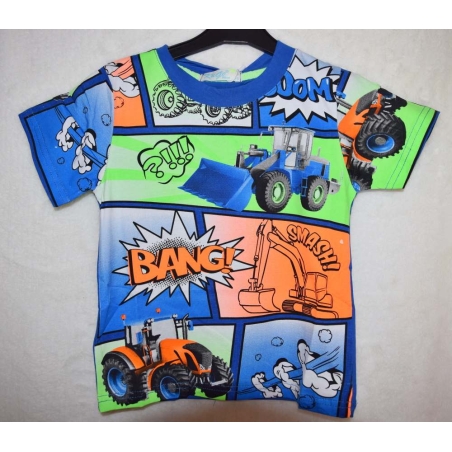 Chlapecké tričko Kugo krátký rukáv traktor modrá