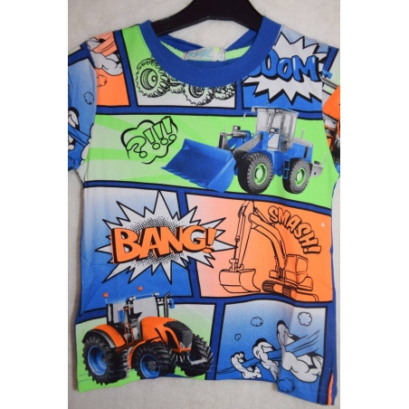 Chlapecké tričko Kugo krátký rukáv traktor modrá