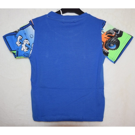 Chlapecké tričko Kugo krátký rukáv traktor modrá