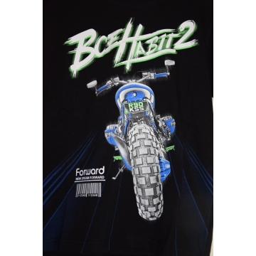Chlapecké tričko krátký rukáv Kugo - černé  motorka HC0703