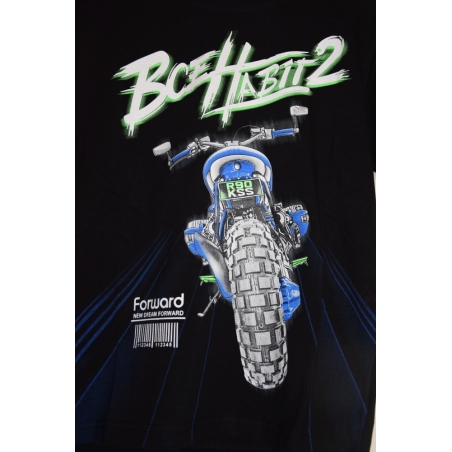 Chlapecké tričko krátký rukáv Kugo černé motorka HC0703