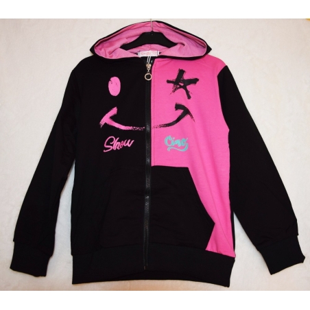 Dívčí tepláková mikina s kapucí na zip | Pro teenagerky