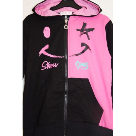 Dívčí tepláková mikina s kapucí na zip | Pro teenagerky