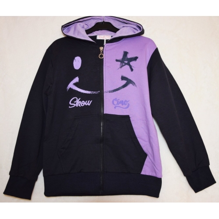 Dívčí tepláková mikina s kapucí na zip | Pro teenagerky