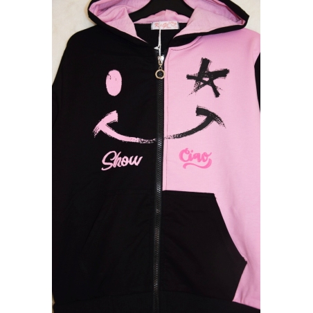 Dívčí tepláková mikina s kapucí na zip | Pro teenagerky