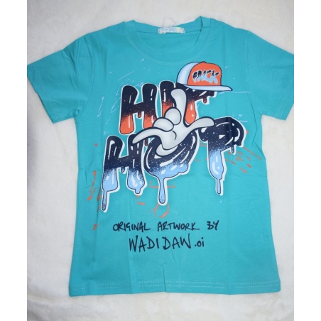 Chlapecké tričko Kugo krátký rukáv FC0338 tyrkysové