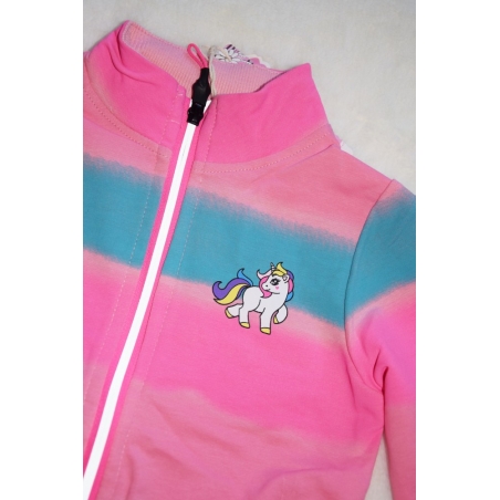 Duhová mikina s jednorožcem pro holčičky | Jarní, bavlněná