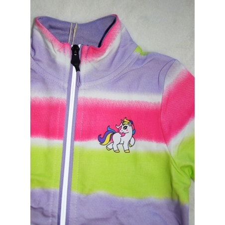 Duhová mikina s jednorožcem pro holčičky | Jarní, bavlněná