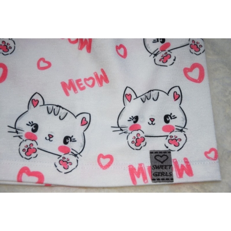 Jarní čepice s motivem kočky  5-10 let