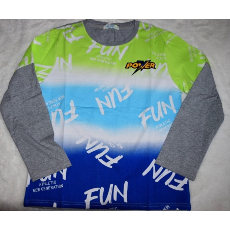 Chlapecké tričko dlouhý rukáv s nápisy - Kugo HC9316