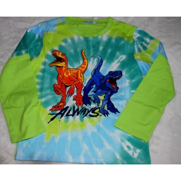 Chlapecké tričko dlouhý rukáv DINOSAURUS - Kugo HC9313