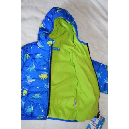 Chlapecká zimní prošívaná bunda | Teplá a pohodlná motiv dinosaurus