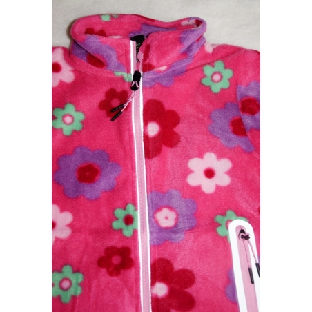 Dívčí fleecová mikina Kugo KYTIČKY | Hřejivá na outdoor