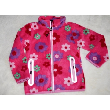 Dívčí fleecová mikina Kugo KYTIČKY | Hřejivá na outdoor