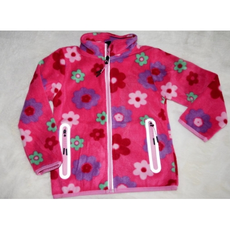 Dívčí fleecová mikina Kugo KYTIČKY | Hřejivá na outdoor