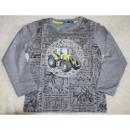 Chlapecké tričko TRAKTOR dlouhý rukáv Kugo HC0752