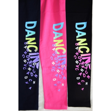 Dívčí legíny s potiskem DANCING | Pružné bavlněné legínky pro holčičky