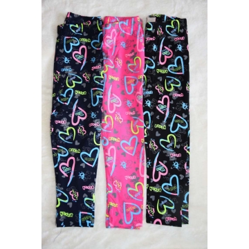 Dívčí legíny se srdíčky | Bavlněné, pohodlné, pružné