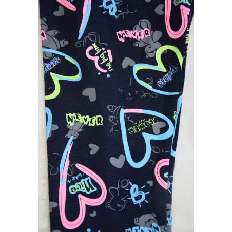 Dívčí legíny se srdíčky | Bavlněné, pohodlné, pružné