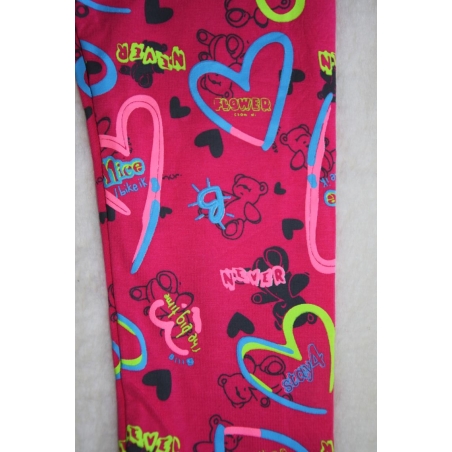Dívčí legíny se srdíčky | Bavlněné, pohodlné, pružné