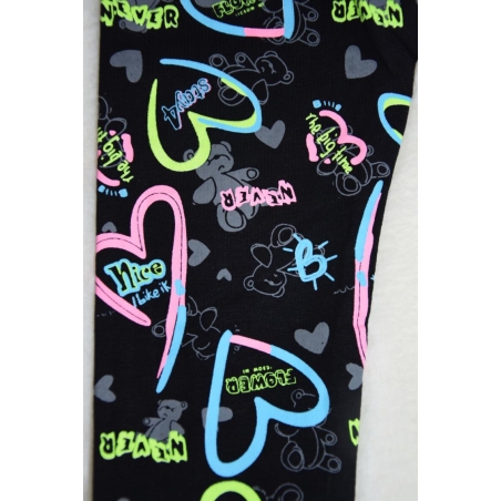 Dívčí legíny se srdíčky | Bavlněné, pohodlné, pružné