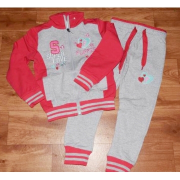 Dívčí tepláková souprava se srdíčkem - Bavlna, pohodlí