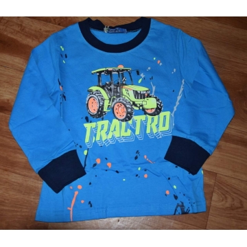 Chlapecké pyžamo s traktorem – svítící potisk | 100% bavlna