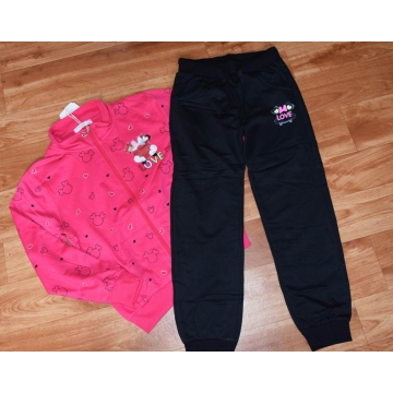 Dívčí tepláková souprava Minnie 100% bavlna, mikina na zip a tepláky