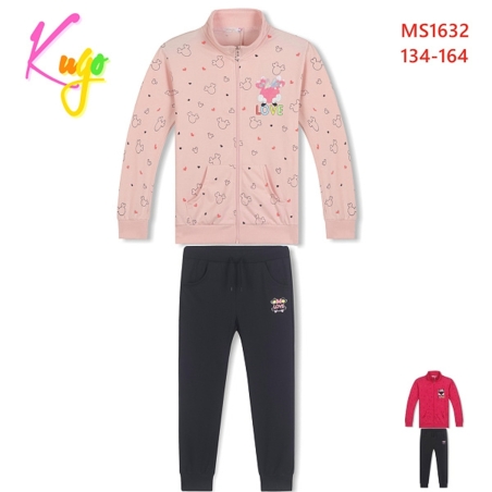 Dívčí tepláková souprava Minnie 100% bavlna, mikina na zip a tepláky